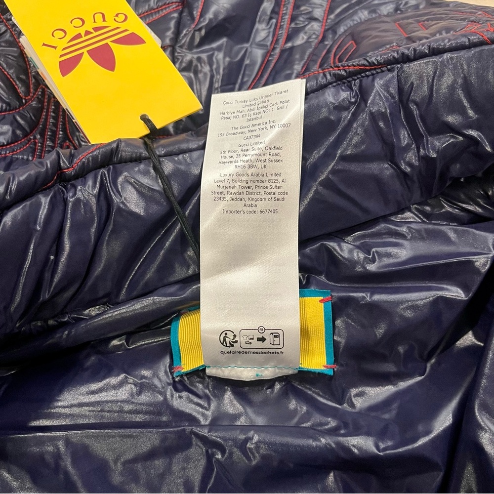 $4300 Gucci X Adidas Embroidered GG Logo Puffer Jacket - Picture 13 of 14